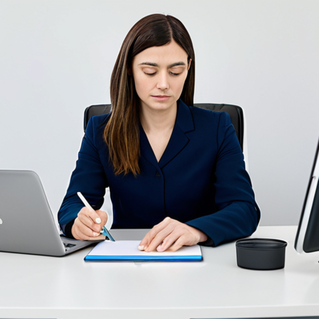A professional female user in modest business casual attire, engaged in a moderated usability test. She is sitting comfortably at a sleek, minimalist desk, interacting with a tablet displaying a clean, modern user interface. A professional male moderator, fully clothed in appropriate business attire, is seated beside her, observing intently and taking notes on a laptop. The setting is a bright, quiet usability lab with soft natural lighting. The scene emphasizes collaboration and focused observation. Safe for work, appropriate content, fully clothed, professional, perfect anatomy, correct proportions, natural pose, well-formed hands, proper finger count, natural body proportions, high-quality professional photography.
