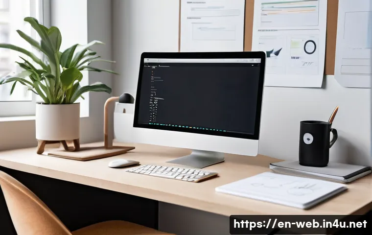 웹디자인 자격증 독학 성공 사례 - A modern web designer’s workspace featuring a sleek laptop displaying an open Figma interface with c...